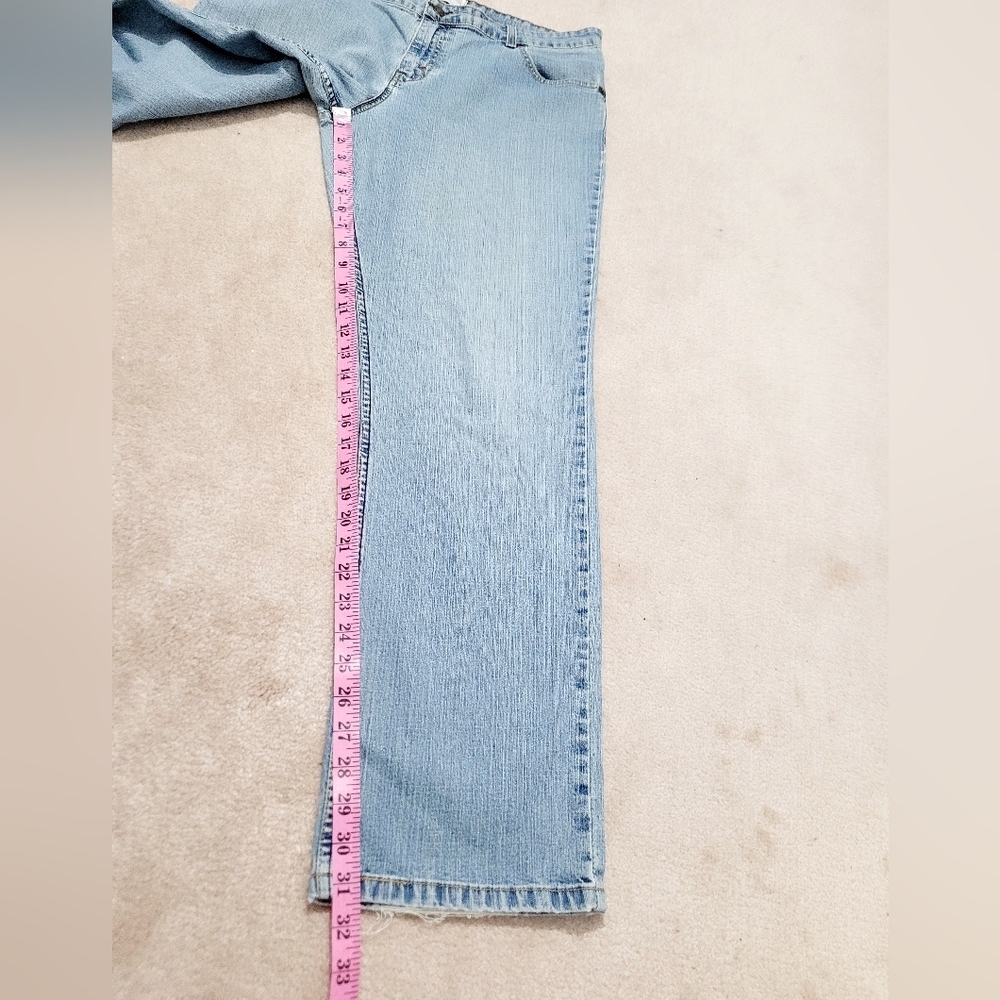Levi Strauss Signature Mid Rise Straight Leg Jeans Women’s Size 14 Medium Stretc - Picture 8 of 12